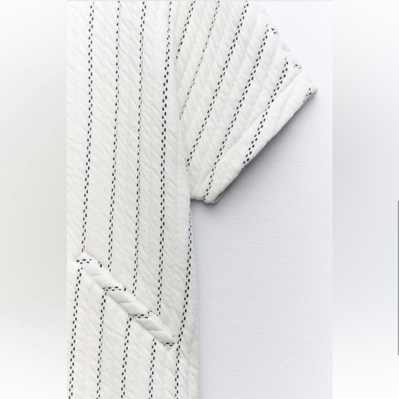 Zara Oversized Quilted Striped Dress - Picture 6 of 11